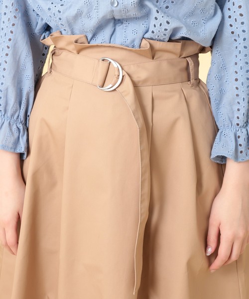 natural couture(ナチュラルクチュール)の「Dカンベルト 付ハイウエストスカート(スカート・レディース・カーキ/ベージュ/ピンクベージュ/ネイビー・FREE)」の17枚目の写真