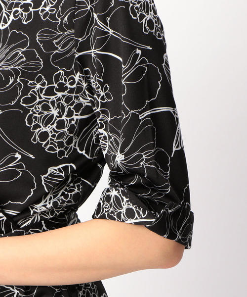 NARACAMICIE（ナラカミーチェ）の「【セットアップ対応】手書きフラワープリントカシュクールシャツ（シャツ/ブラウス・レディース・ホワイト/ブラック・SMALL/MEDIUM/LARGE）」の11枚目の写真