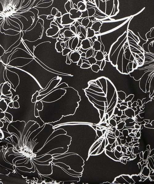 NARACAMICIE（ナラカミーチェ）の「【セットアップ対応】手書きフラワープリントカシュクールシャツ（シャツ/ブラウス・レディース・ホワイト/ブラック・SMALL/MEDIUM/LARGE）」の15枚目の写真