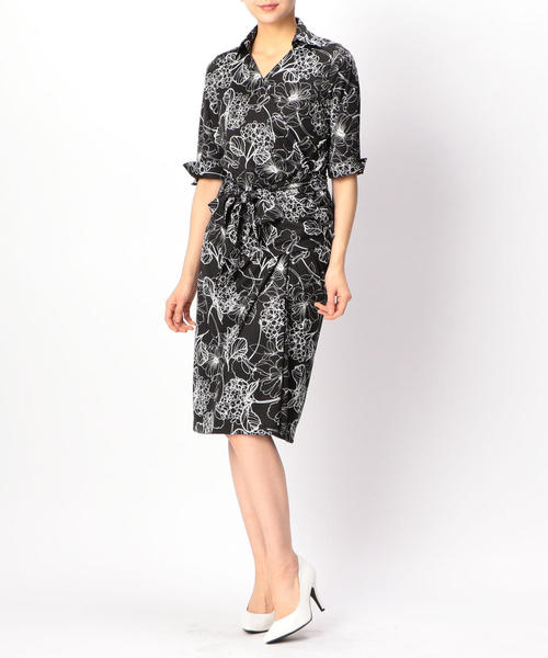 NARACAMICIE（ナラカミーチェ）の「【セットアップ対応】手書きフラワープリントカシュクールシャツ（シャツ/ブラウス・レディース・ホワイト/ブラック・SMALL/MEDIUM/LARGE）」の18枚目の写真