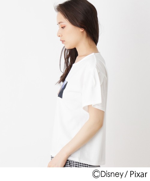 grove(グローブ)の「ミゲル/フレアスリーブTシャツ(リメンバー・ミー)(Tシャツ/カットソー・レディース・オフホワイト/ネイビー・02/03)」の5枚目の写真