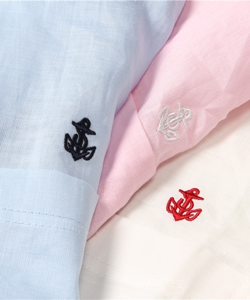 CASPER JOHN(キャスパージョン)の「【MANGROVE】 プレミアムリネン7分袖シャツ(シャツ/ブラウス・メンズ・サックスブルー/ピンク/ホワイト・MEDIUM/LARGE)」の8枚目の写真