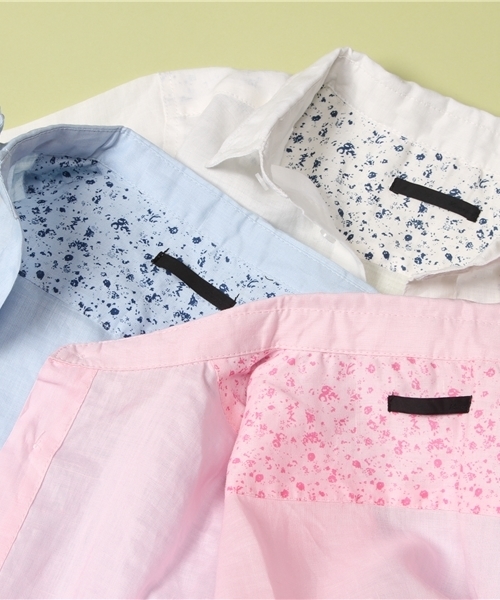 CASPER JOHN(キャスパージョン)の「【MANGROVE】 プレミアムリネン7分袖シャツ(シャツ/ブラウス・メンズ・サックスブルー/ピンク/ホワイト・MEDIUM/LARGE)」の9枚目の写真