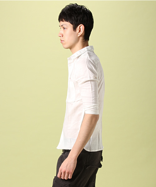 CASPER JOHN(キャスパージョン)の「【MANGROVE】 プレミアムリネン7分袖シャツ(シャツ/ブラウス・メンズ・サックスブルー/ピンク/ホワイト・MEDIUM/LARGE)」の10枚目の写真