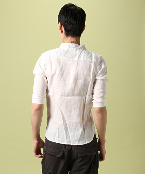 CASPER JOHN(キャスパージョン)の「【MANGROVE】 プレミアムリネン7分袖シャツ(シャツ/ブラウス・メンズ・サックスブルー/ピンク/ホワイト・MEDIUM/LARGE)」の11枚目の写真
