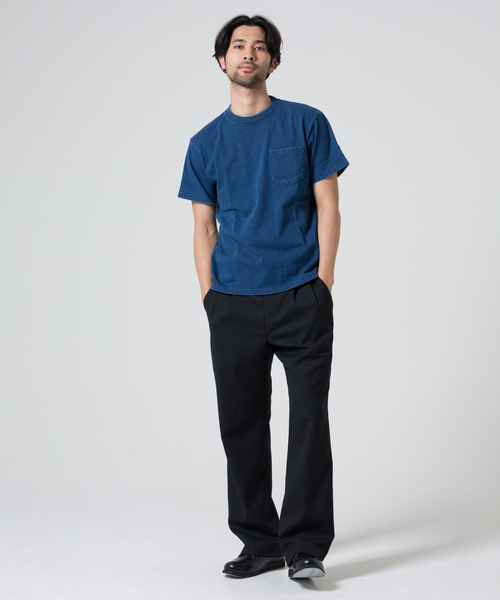 JEMORGAN(ジェーイーモーガン)の「JEMORGAN / 天竺インディゴポケT(Tシャツ/カットソー・メンズ・ブルー/ネイビー・L/M)」の9枚目の写真