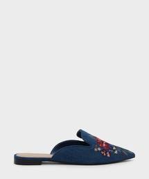 フローラルエンブロイダードスリッポン / FLORAL EMBROIDERED SLIP ONS