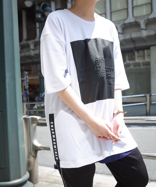 rovtski（ロフトスキー）の「rovtski 【ビッグシルエット】エンボスTシャツ/4V18060809（Tシャツ/カットソー・メンズ・ホワイト系その他/グリーン系その他/ホワイト系その他2/ホワイト系その他3/ホワイト系その他4/ブラック系その他2/ブラック系その他3/ブラック系その他4・MEDIUM/LARGE）」の3枚目の写真