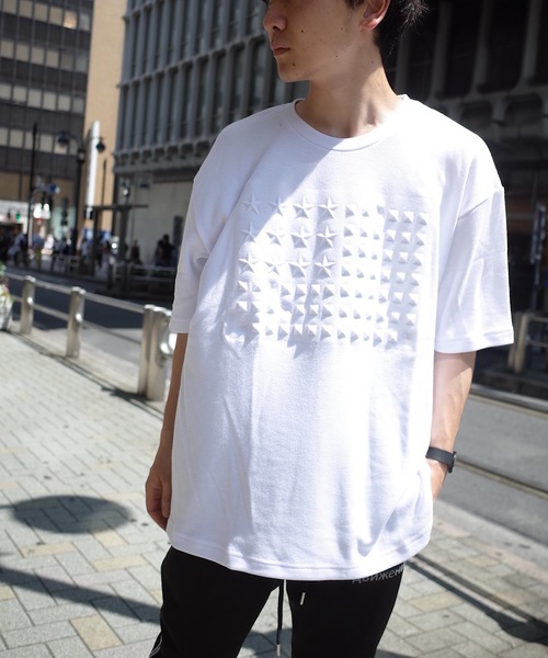 rovtski（ロフトスキー）の「rovtski 【ビッグシルエット】エンボスTシャツ/4V18060809（Tシャツ/カットソー・メンズ・ホワイト系その他/グリーン系その他/ホワイト系その他2/ホワイト系その他3/ホワイト系その他4/ブラック系その他2/ブラック系その他3/ブラック系その他4・MEDIUM/LARGE）」の11枚目の写真