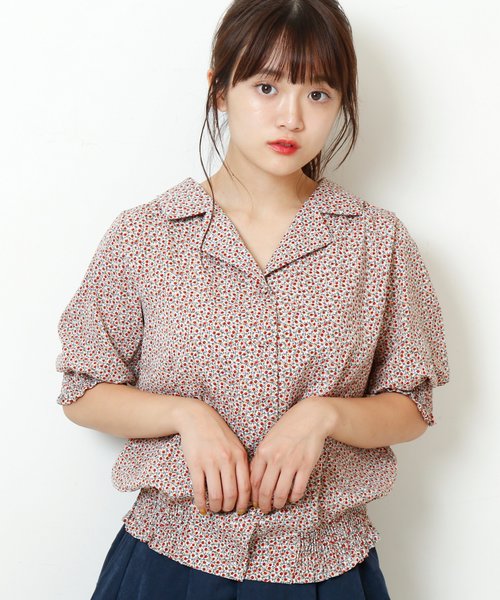 新品タグつき上下2点セットアップ 花柄スカート 花柄開襟シャツ LiSA ROY