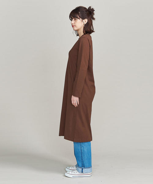BEAUTY&YOUTH UNITED ARROWS（ビューティーアンドユースユナイテッドアローズ）の「BY コットンスリットロングスリーブワンピース ◆（ワンピース・レディース・ブラック/ダークブラウン/ベージュ・FREE）」の13枚目の写真