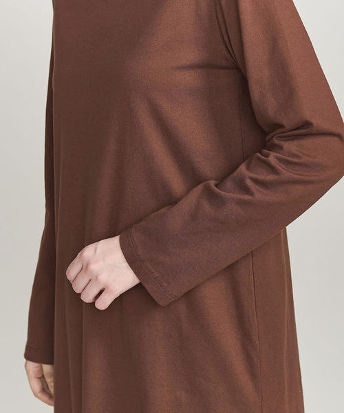 BEAUTY&YOUTH UNITED ARROWS（ビューティーアンドユースユナイテッドアローズ）の「BY コットンスリットロングスリーブワンピース ◆（ワンピース・レディース・ブラック/ダークブラウン/ベージュ・FREE）」の10枚目の写真