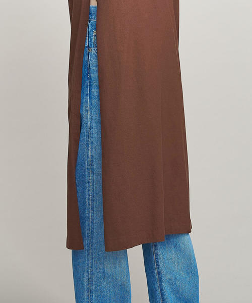 BEAUTY&YOUTH UNITED ARROWS（ビューティーアンドユースユナイテッドアローズ）の「BY コットンスリットロングスリーブワンピース ◆（ワンピース・レディース・ブラック/ダークブラウン/ベージュ・FREE）」の11枚目の写真