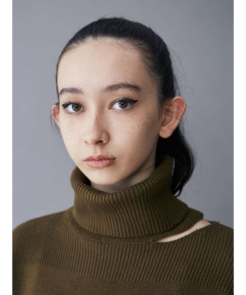 EMODA(エモダ)の「オープンネックミディワンピース(ワンピース・レディース・ブラック/ベージュ/カーキ・FREE)」の13枚目の写真