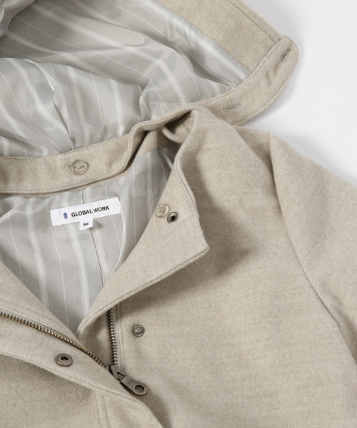 GLOBAL WORK（グローバルワーク）の「【キッズ】2WAYフードコート/801379（その他アウター・キッズ・ライトグレー/ベージュ/パープル系その他2/ダークグレー・SMALL/MEDIUM/LARGE/X-LARGE/XX-LARGE）」の10枚目の写真