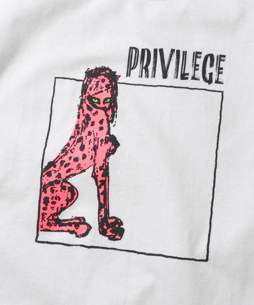 PRIVILEGE（プリビレッジ）の「プリビレッジ [PRIVILEGE] - チーター アニマル イラスト 半袖 Tシャツ [CHEETAH TEE]（Tシャツ/カットソー・メンズ・ホワイト/イエロー/クリーム・MEDIUM/LARGE/X-LARGE）」の6枚目の写真