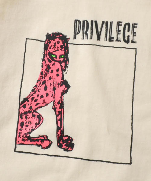 PRIVILEGE（プリビレッジ）の「プリビレッジ [PRIVILEGE] - チーター アニマル イラスト 半袖 Tシャツ [CHEETAH TEE]（Tシャツ/カットソー・メンズ・ホワイト/イエロー/クリーム・MEDIUM/LARGE/X-LARGE）」の9枚目の写真