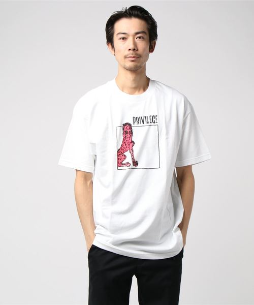 PRIVILEGE（プリビレッジ）の「プリビレッジ [PRIVILEGE] - チーター アニマル イラスト 半袖 Tシャツ [CHEETAH TEE]（Tシャツ/カットソー・メンズ・ホワイト/イエロー/クリーム・MEDIUM/LARGE/X-LARGE）」の17枚目の写真