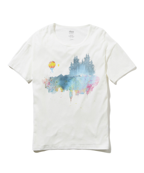 rehacer(レアセル)の「rehacer : Contrast World On Made in Japan Body / コントラスト ワールド Tシャツ メイドインジャパン(Tシャツ/カットソー・メンズ・ホワイト/グレー/イエロー・SMALL/MEDIUM/LARGE/X-LARGE/XX-LARGE/X-SMALL)」の4枚目の写真