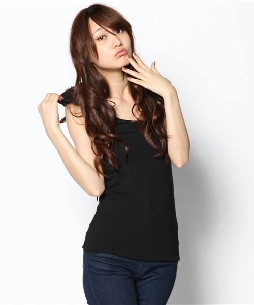 DANCE LB-03（ダンス エルビー・ゼロスリー）の「MIMI フードインナー（Tシャツ/カットソー・レディース・ベージュ系/ブラック系・FREE）」の2枚目の写真