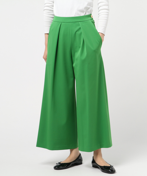 And A(アンドエー)の「And A アンドエー / ギャバストレッチ クロップドタックパンツ(その他パンツ・レディース・グリーン/ライラック・1/0)」の6枚目の写真