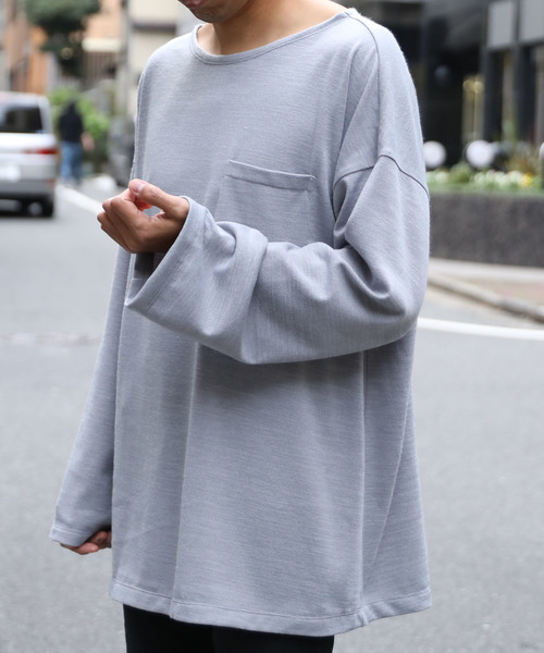 AMERICAN RAG CIE(アメリカンラグシー)の「アメリカンラグシー AMERICAN RAG CIE / スーパービッグシルエットニットボートネック【WEB限定】(ニット/セーター・メンズ・ブラック/ヘザーグレー/ブルー系その他・1/2/3)」の17枚目の写真