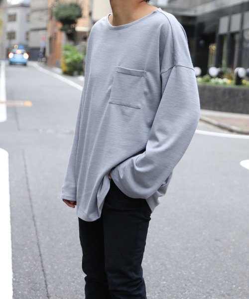 AMERICAN RAG CIE(アメリカンラグシー)の「アメリカンラグシー AMERICAN RAG CIE / スーパービッグシルエットニットボートネック【WEB限定】(ニット/セーター・メンズ・ブラック/ヘザーグレー/ブルー系その他・1/2/3)」の15枚目の写真