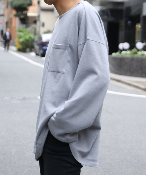 AMERICAN RAG CIE(アメリカンラグシー)の「アメリカンラグシー AMERICAN RAG CIE / スーパービッグシルエットニットボートネック【WEB限定】(ニット/セーター・メンズ・ブラック/ヘザーグレー/ブルー系その他・1/2/3)」の14枚目の写真