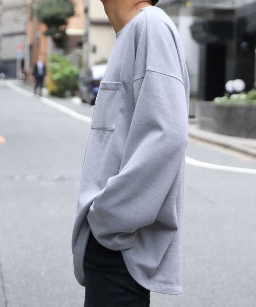 AMERICAN RAG CIE(アメリカンラグシー)の「アメリカンラグシー AMERICAN RAG CIE / スーパービッグシルエットニットボートネック【WEB限定】(ニット/セーター・メンズ・ブラック/ヘザーグレー/ブルー系その他・1/2/3)」の13枚目の写真