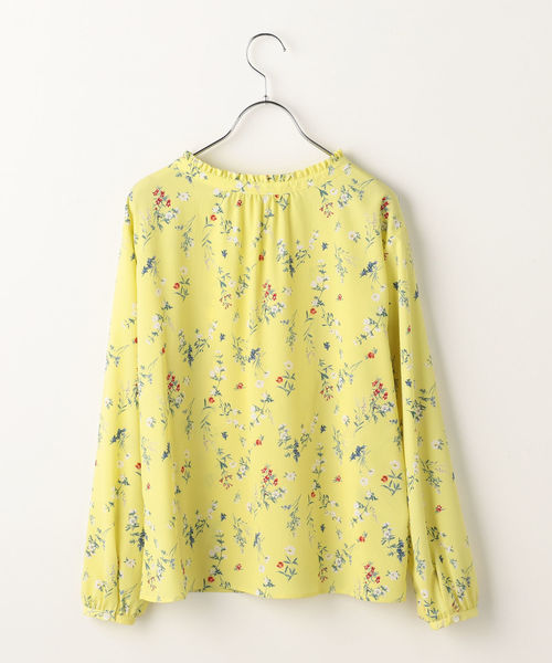liflattie ships（リフラティ シップス）の「liflattie ships:クレープフラワー2WAYブラウス（シャツ/ブラウス・レディース・オフホワイト/ブラック/イエロー・SMALL/MEDIUM）」の4枚目の写真