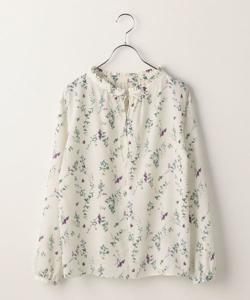 liflattie ships（リフラティ シップス）の「liflattie ships:クレープフラワー2WAYブラウス（シャツ/ブラウス・レディース・オフホワイト/ブラック/イエロー・SMALL/MEDIUM）」の13枚目の写真