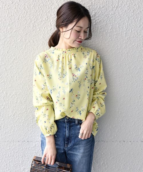 liflattie ships（リフラティ シップス）の「liflattie ships:クレープフラワー2WAYブラウス（シャツ/ブラウス・レディース・オフホワイト/ブラック/イエロー・SMALL/MEDIUM）」の15枚目の写真