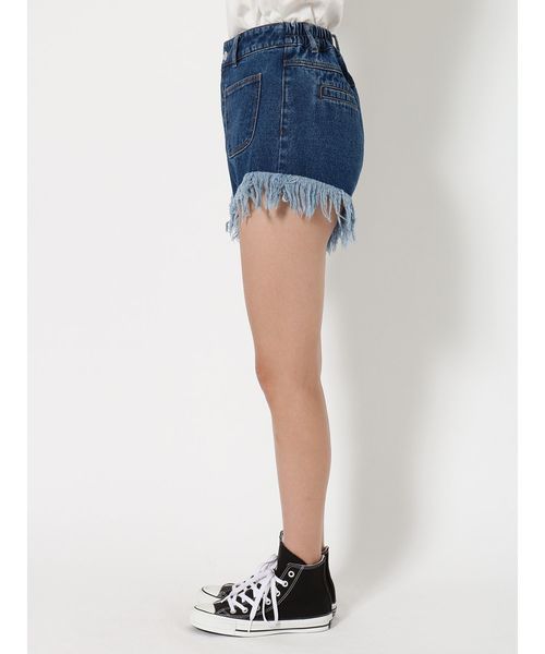 jouetie（ジュエティ）の「ダメージデニムショーパン（デニムパンツ・レディース・ライトブルー/ブラック/ブルー・MEDIUM）」の6枚目の写真