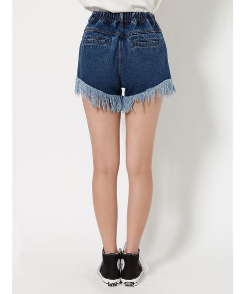 jouetie（ジュエティ）の「ダメージデニムショーパン（デニムパンツ・レディース・ライトブルー/ブラック/ブルー・MEDIUM）」の7枚目の写真