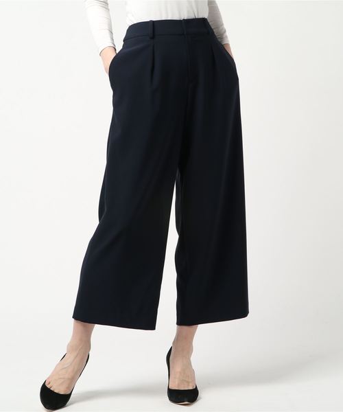 A/C DESIGN BY ALPHA CUBIC（エーシーデザインバイアルファキュービック）の「【カタログ掲載】タックワイドパンツ（その他パンツ・レディース・ネイビー/ベージュ・64/67/70/61）」の22枚目の写真