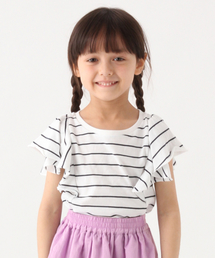 GLOBAL WORK | 【キッズ】ショルダーフリルＴ半袖/830105(Tシャツ/カットソー)