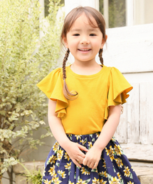 GLOBAL WORK | 【キッズ】ショルダーフリルＴ半袖/830105(Tシャツ/カットソー)