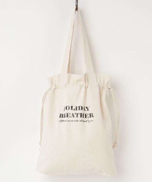 One Way ワンウェイ の コットン巾着ロゴトート ショルダーバッグ Wear