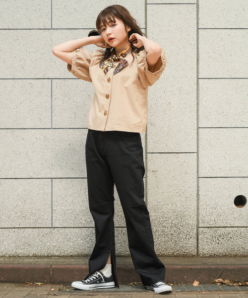 apres jour（アプレジュール）の「フレアデニムパンツ【ZOZOTOWN限定アイテム】（デニムパンツ・レディース・ブラック/ライトブルー・SMALL/MEDIUM）」の9枚目の写真