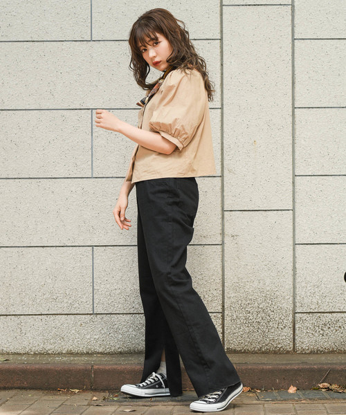 apres jour（アプレジュール）の「フレアデニムパンツ【ZOZOTOWN限定アイテム】（デニムパンツ・レディース・ブラック/ライトブルー・SMALL/MEDIUM）」の10枚目の写真