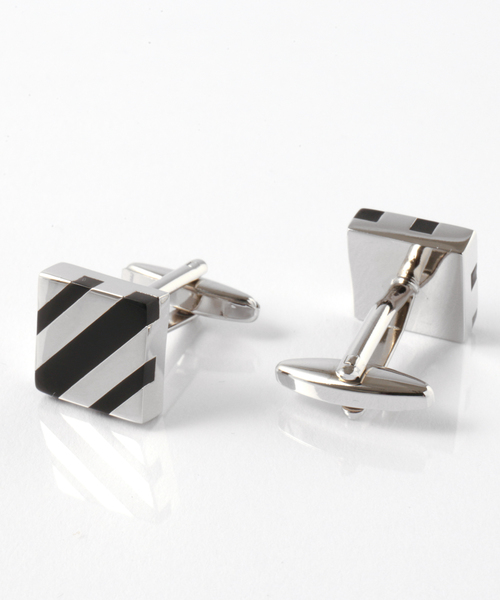 Quit Running（クイトランニング）の「英国ブランド ステンレス カフス（カフリンクス・メンズ・シルバーグレー/シルバー/ピンクゴールド/ゴールド/シルバー系その他/ブラック/シルバー系その他2/ライトブルー/ブラック系その他2/ブラック系その他/ストライプ・FREE）」の17枚目の写真