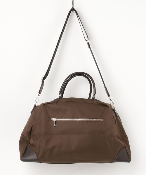 VitaFelice（ヴィータフェリーチェ）の「ボストンバッグ 旅行バッグ A4 出張バッグ 斜めがけ 2wayショルダーバッグ ボストンバック ユニセックス サマーバッグ トラベルバッグ（ボストンバッグ・レディース・ベージュ系その他/ブラック/ブラウン・FREE）」の4枚目の写真