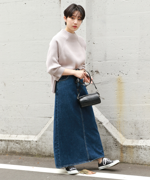 PAGEBOY（ページボーイ）の「クリアニットタートルプルオーバー（ニット/セーター・レディース・ブラック/グレー/オフホワイト/ダークパープル/モカ/ライトパープル・FREE）」の19枚目の写真