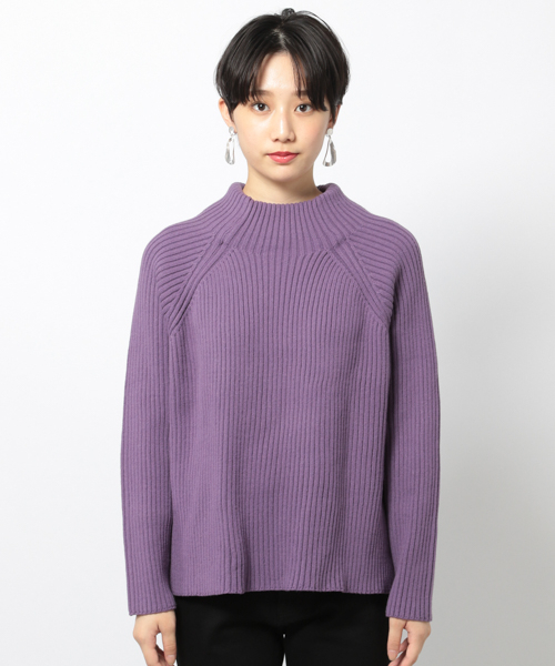 PAGEBOY（ページボーイ）の「クリアニットタートルプルオーバー（ニット/セーター・レディース・ブラック/グレー/オフホワイト/ダークパープル/モカ/ライトパープル・FREE）」の22枚目の写真