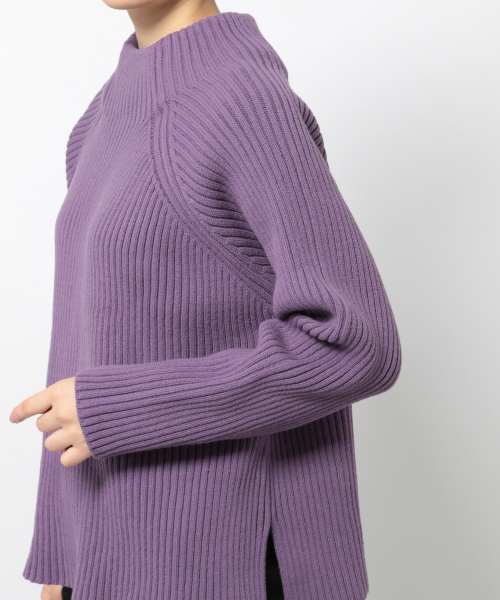 PAGEBOY（ページボーイ）の「クリアニットタートルプルオーバー（ニット/セーター・レディース・ブラック/グレー/オフホワイト/ダークパープル/モカ/ライトパープル・FREE）」の14枚目の写真