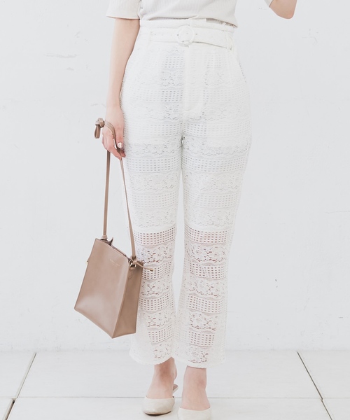 natural couture（ナチュラルクチュール）の「ありんちゃんのレースパンツ（その他パンツ・レディース・オフホワイト/ブラック/レンガ・FREE）」の15枚目の写真