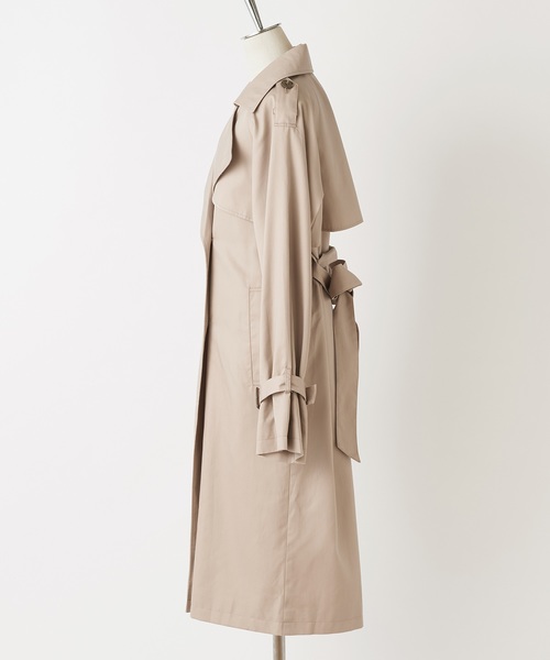 one after another NICE CLAUP（ワンアフターアナザーナイスクラップ）の「【身長別】トレンチコート（トレンチコート・レディース・ブラウン/ベージュ/ピンク・SMALL/MEDIUM/LARGE）」の20枚目の写真