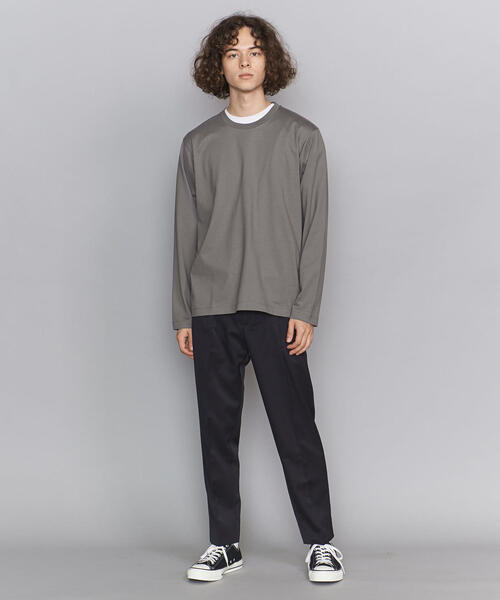 BEAUTY&YOUTH UNITED ARROWS（ビューティーアンドユースユナイテッドアローズ）の「BY ハイゲージコットン クルーネック カットソー（Tシャツ/カットソー・メンズ・ライトグレー/ホワイト/オリーブ/ブラック/ライトブルー・X-LARGE/SMALL/MEDIUM/LARGE）」の7枚目の写真