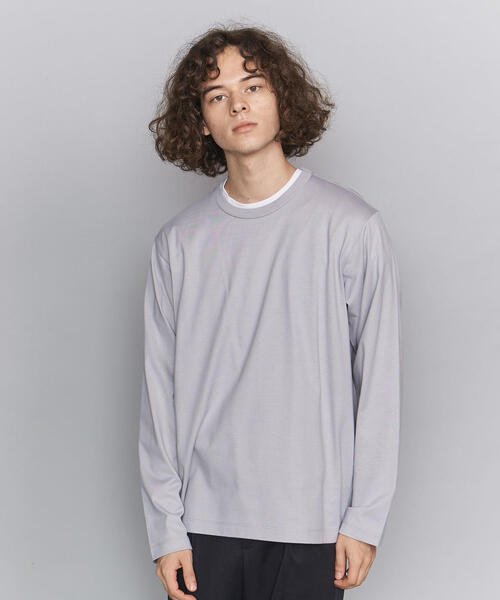 BEAUTY&YOUTH UNITED ARROWS（ビューティーアンドユースユナイテッドアローズ）の「BY ハイゲージコットン クルーネック カットソー（Tシャツ/カットソー・メンズ・ライトグレー/ホワイト/オリーブ/ブラック/ライトブルー・X-LARGE/SMALL/MEDIUM/LARGE）」の22枚目の写真