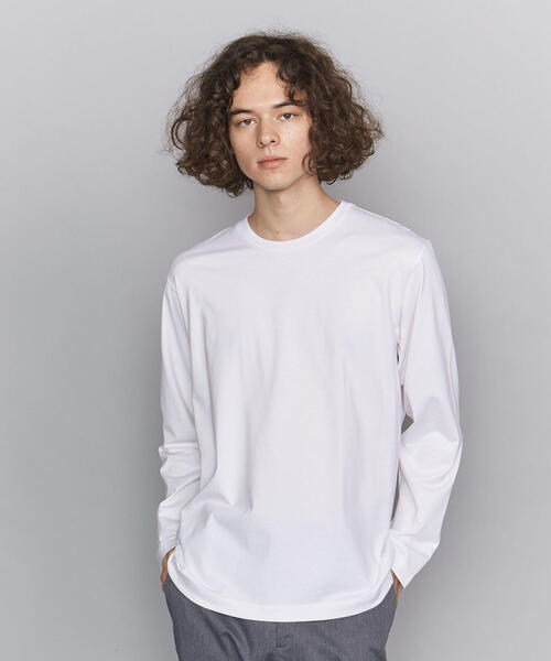 BEAUTY&YOUTH UNITED ARROWS（ビューティーアンドユースユナイテッドアローズ）の「BY ハイゲージコットン クルーネック カットソー（Tシャツ/カットソー・メンズ・ライトグレー/ホワイト/オリーブ/ブラック/ライトブルー・X-LARGE/SMALL/MEDIUM/LARGE）」の20枚目の写真